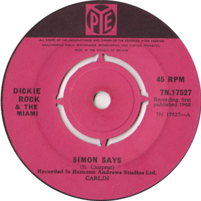 Dickie Rock & The Miami - 'Simon Says'